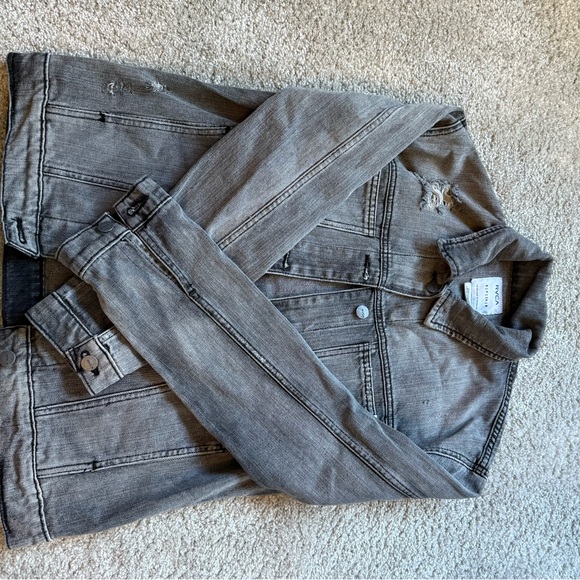RVCA Jackets & Blazers - RVCA Gray Distressed Denim Jacket